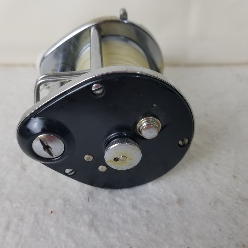 Sears Levelwind 6 4374 Fishing Reel Black Silver Good Vintage Level Wind - Picture 2 of 10